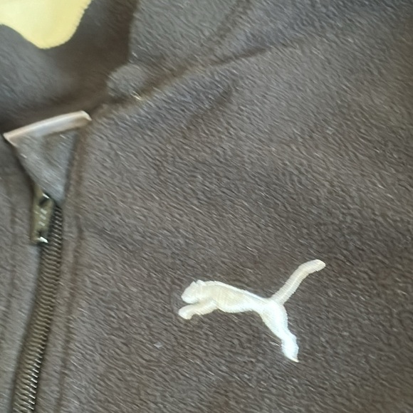 5/6 Puma fleece zip up long sleeve fall jacket sweater, black boy or girl - Picture 5 of 8